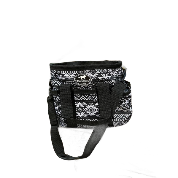 Bolsa Kit Higiênico Boots Horse cor:Estampada Preto e Branco - Imagem 1