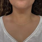 Corrente Cordão 40cm Baiano 2mm Folheado a Ouro 18k