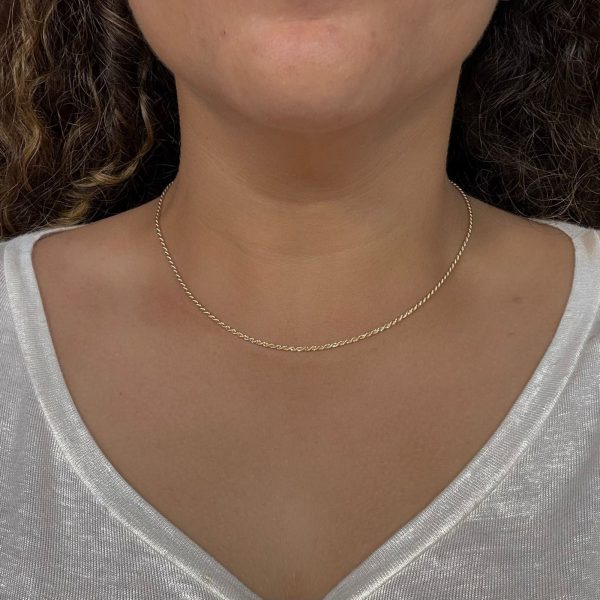 Corrente Cordão 45cm Baiano 2mm Folheado a Ouro 18k - Imagem 1