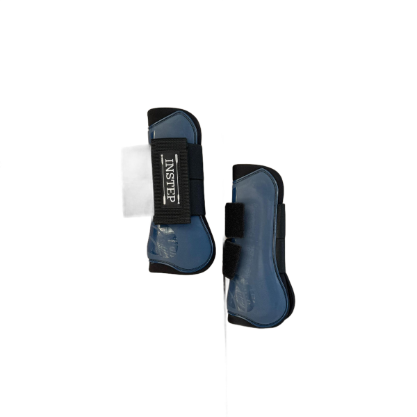 Caneleira/Tendoneira de Velcro Clássica INSTEP cor:Azul Marinho - Imagem 1