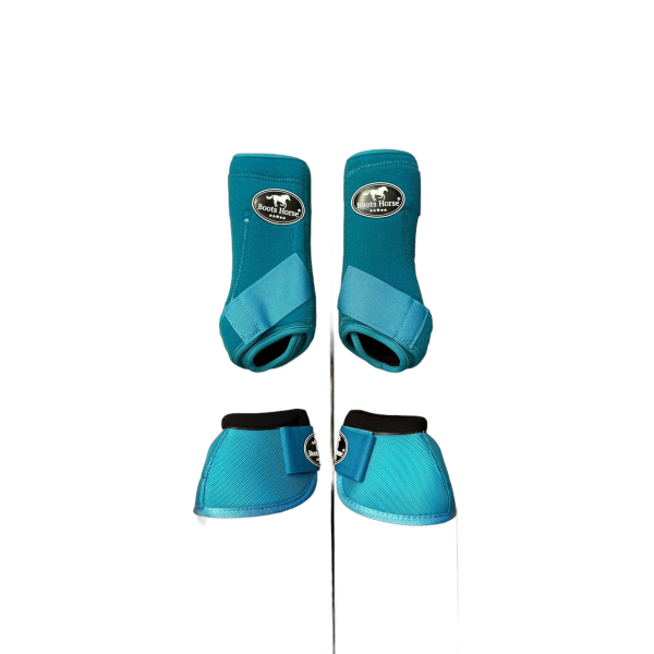 Kit Caneleira e Cloche Boots Horse M cor:Azul Turquesa - Imagem 1