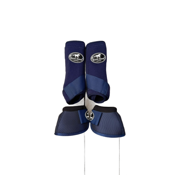 Kit Caneleira e Cloche Boots Horse M cor:Azul Marinho - Imagem 1
