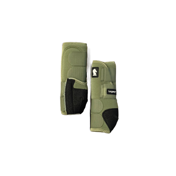 Caneleira Traseira Legacy2 ClassicEquine cor:Verde Militar - Imagem 1