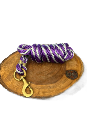 Cabo para Cabresto com Mosquetão Roxo com Branco Boots Horse