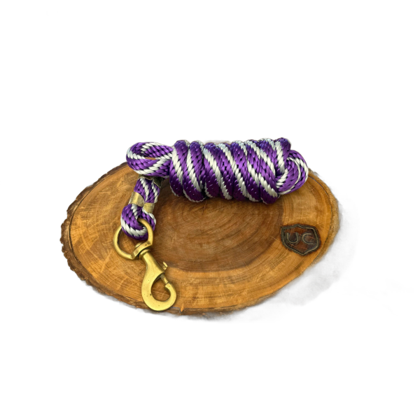 Cabo para Cabresto com Mosquetão Roxo com Branco Boots Horse - Imagem 1