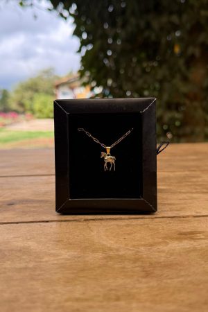 Colar Cartier 40cm com Potro Folheado a Ouro 18k