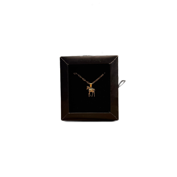 Colar Cartier 40cm com Potro Folheado a Ouro 18k - Imagem 2