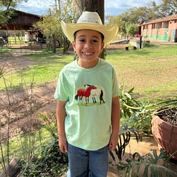 Camiseta Infantil UC Verde Fábula Estampa Bolero e Play - Imagem 1