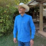 Camisa Masculina Manga Longa UC - Azul Claro - Imagem 3