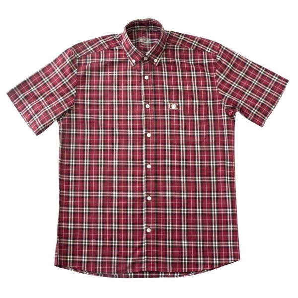 Camisa Masculina UC Manga Curta Xadrez Vermelha - Imagem 1