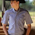 Camisa Masculina UC Manga Curta Quadriculada Preto