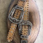 Correia de espora Com strass Boots Horse cor:Marrom Claro