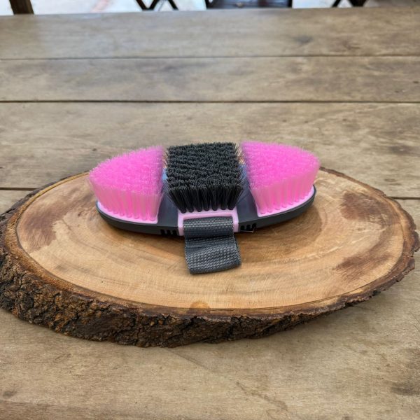 Escova Flexível para Pelo Cor:Rosa e Cinza - Imagem 2