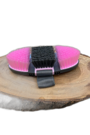 Escova Flexível para Pelo Cor:Rosa e Cinza