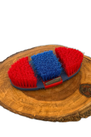 Escova Flexível para Pelo Cor:Vermelho e Azul Marinho