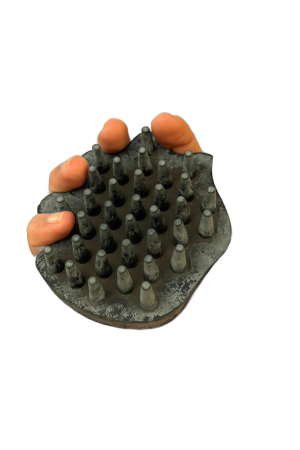 Escova Massageadora de Borracha INSTEP cor:Chumbo