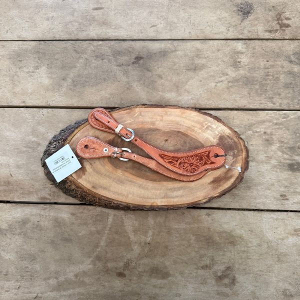Correia de Espora de Couro AL Estreita Bordada com Fivela Boots Horse - Imagem 2