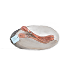 Correia de Espora de Couro AL Estreita Bordada com Fivela Boots Horse
