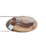 Correia de Espora de Couro AL Bordada com Fivela de Inox Boots Horse